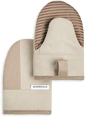 KitchenAid Kitchen Aid Beacon Mini Oven Mitt Set, 5.5"x8", Milkshake/Beige 2 Count | Amazon (US)