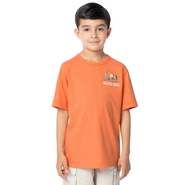 Wonder Nation Boys Short Sleeve Elevated Graphic T-Shirt, Sizes 4-18 & Husky | Walmart (US)