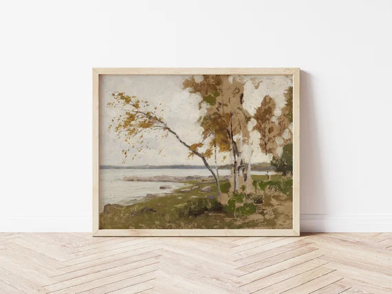 132. Birches Autumn Trees Forest Lake Lakefront | Etsy | Etsy (US)