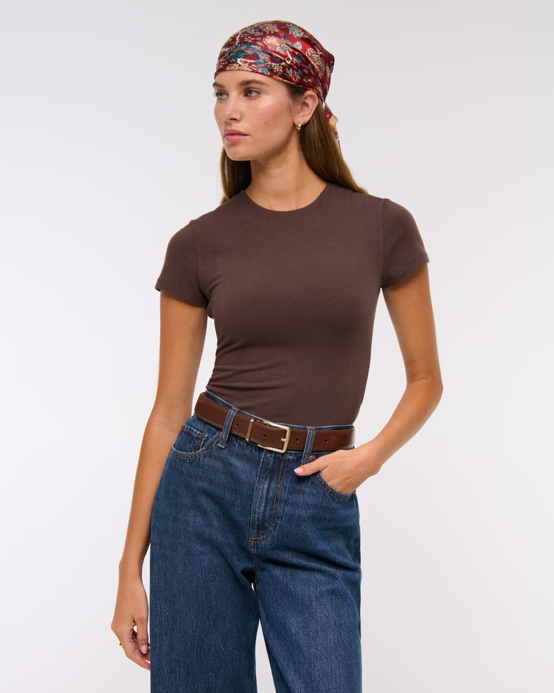 Women's Double-Lined Baby Tee | Women's New Arrivals | Abercrombie.com | Abercrombie & Fitch (US)
