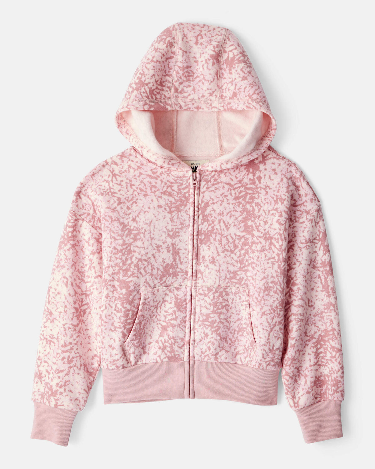 Girls DayDream Fleece Floral Print Hooded Zip-Up Jacket - Pink | Carter's Inc