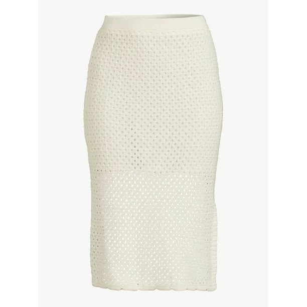 Free Assembly Women's Crochet Midi Sweater Skirt | Walmart (US)