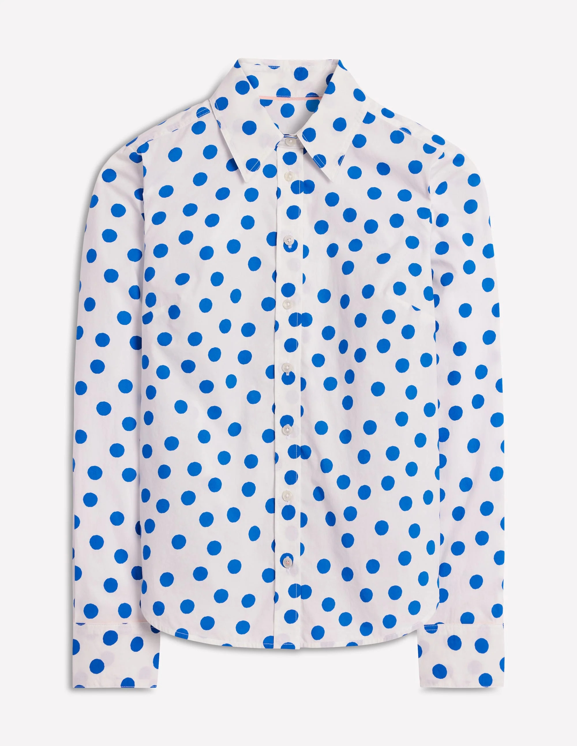 Sienna Cotton Shirt-Ivory, Blue Abstract Dot | Boden (US)