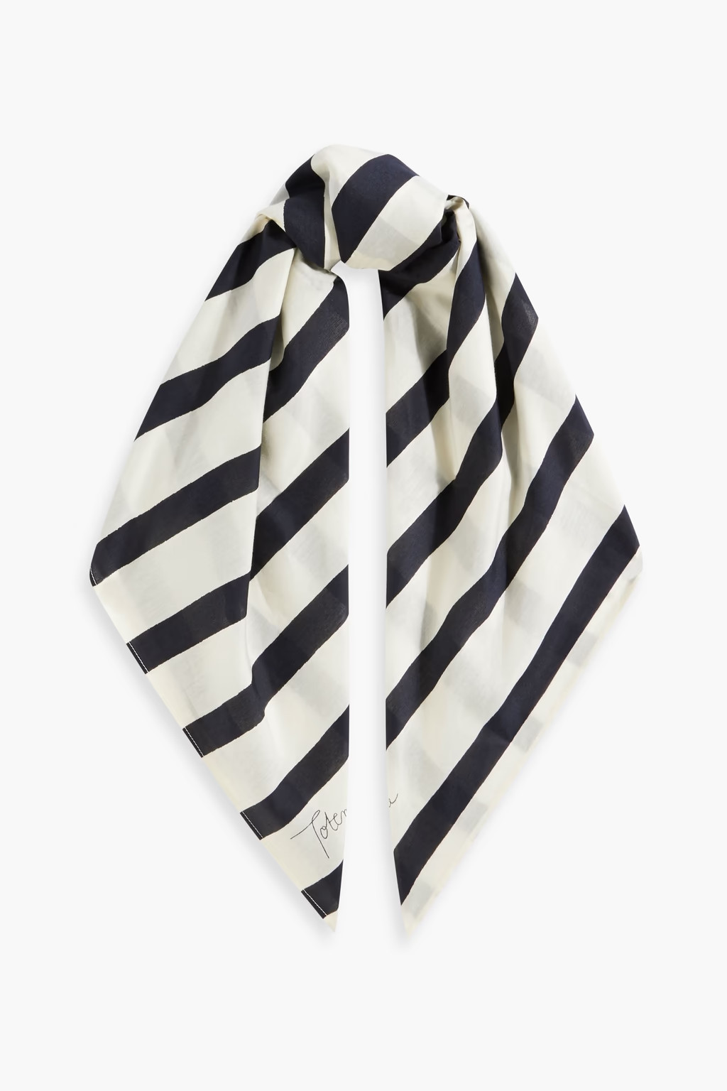 Striped cotton and silk-blend scarf | The Outnet (UK and Europe)