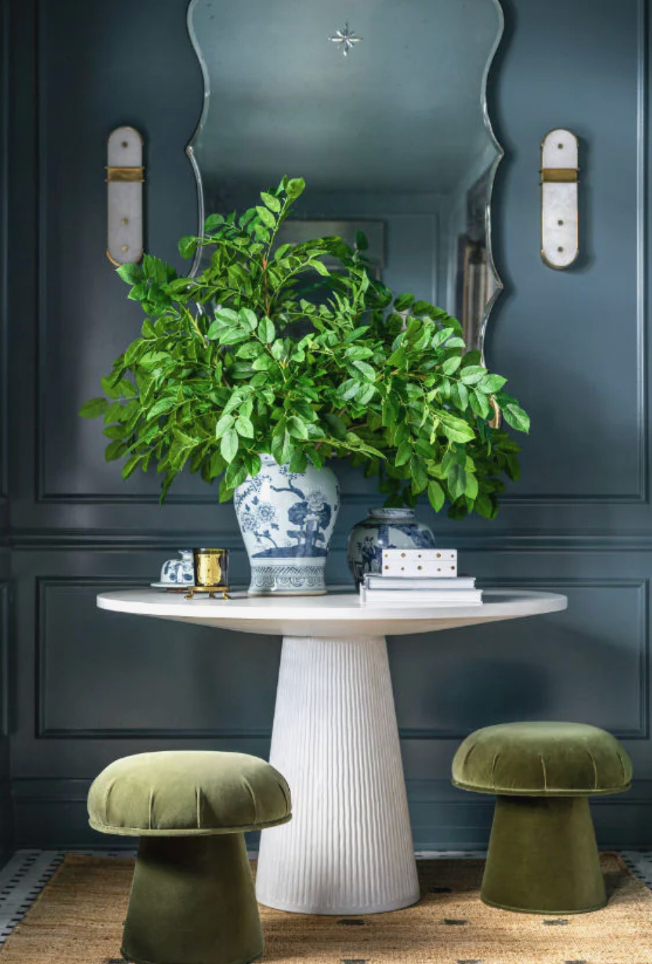 Entryway, vase, table, stool, sconce, stems, faux branch 

 #LTKHome