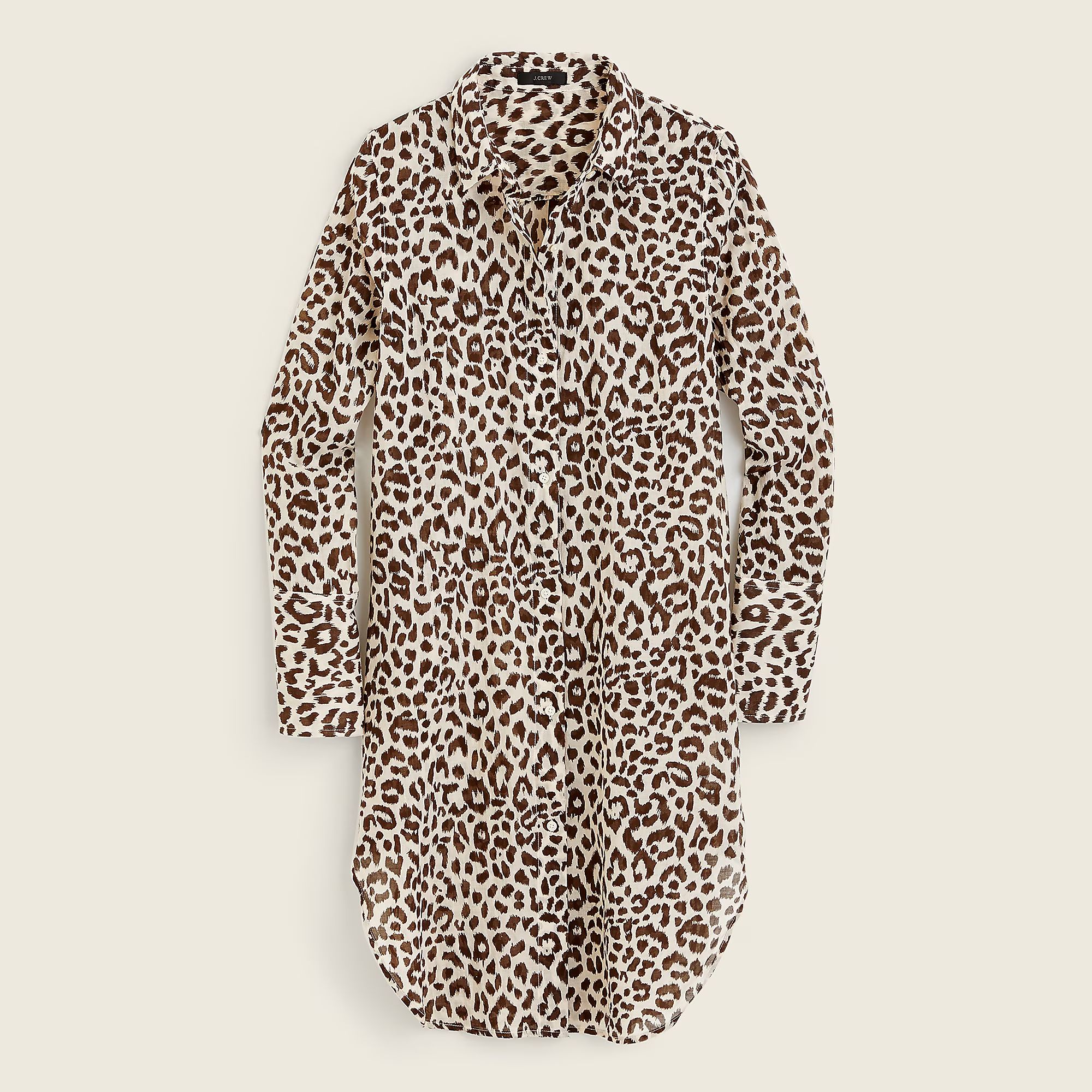 Beach cover-up in leopard | J.Crew US