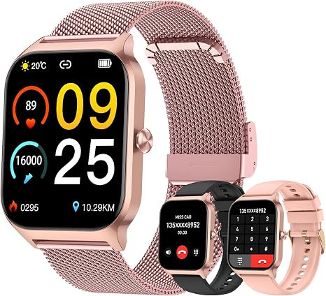 Smart Watch for Women Fitness Tracker: Rose Gold Bluetooth Make Answer Call Digital Mens watches ... | Amazon (US)