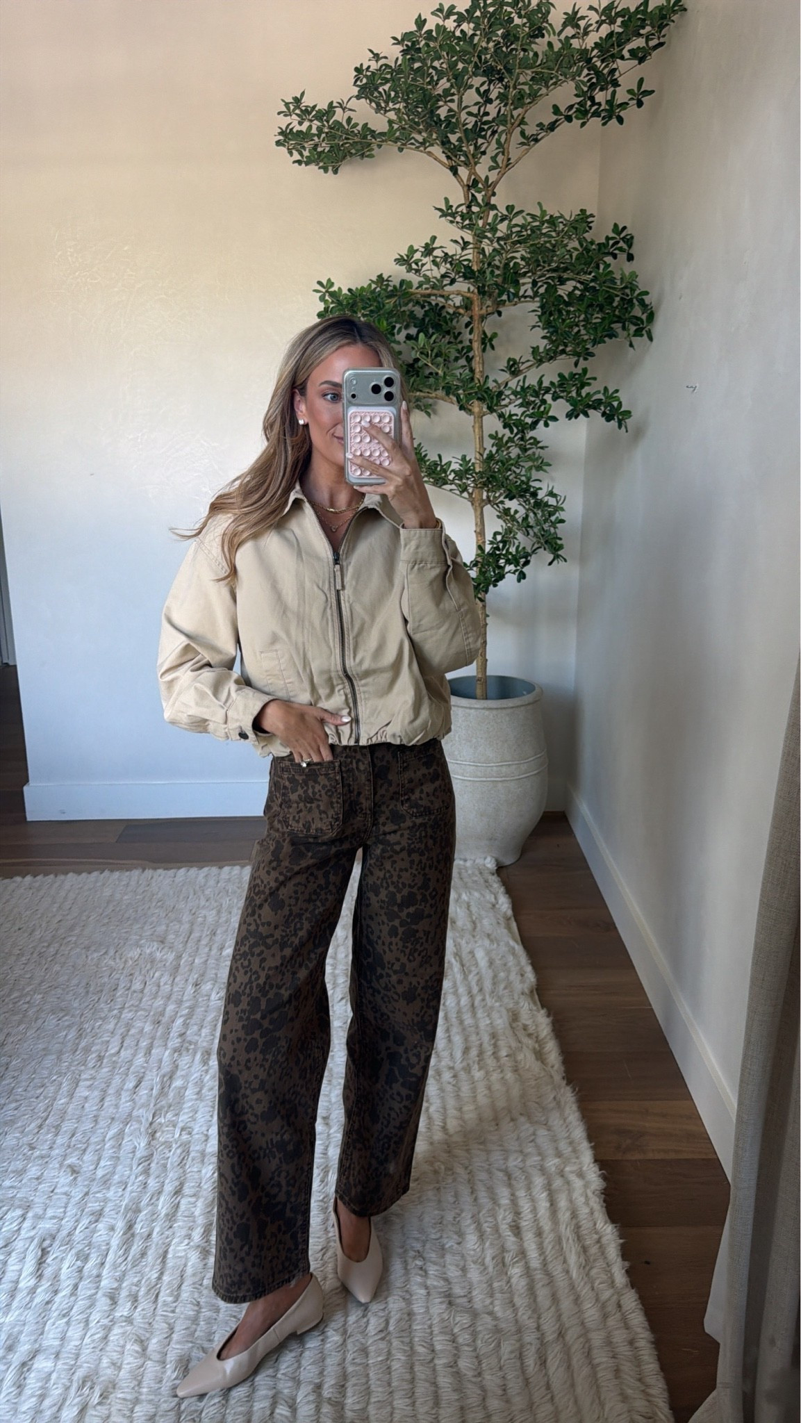 Wearing XS in jacket 
0 in jeans