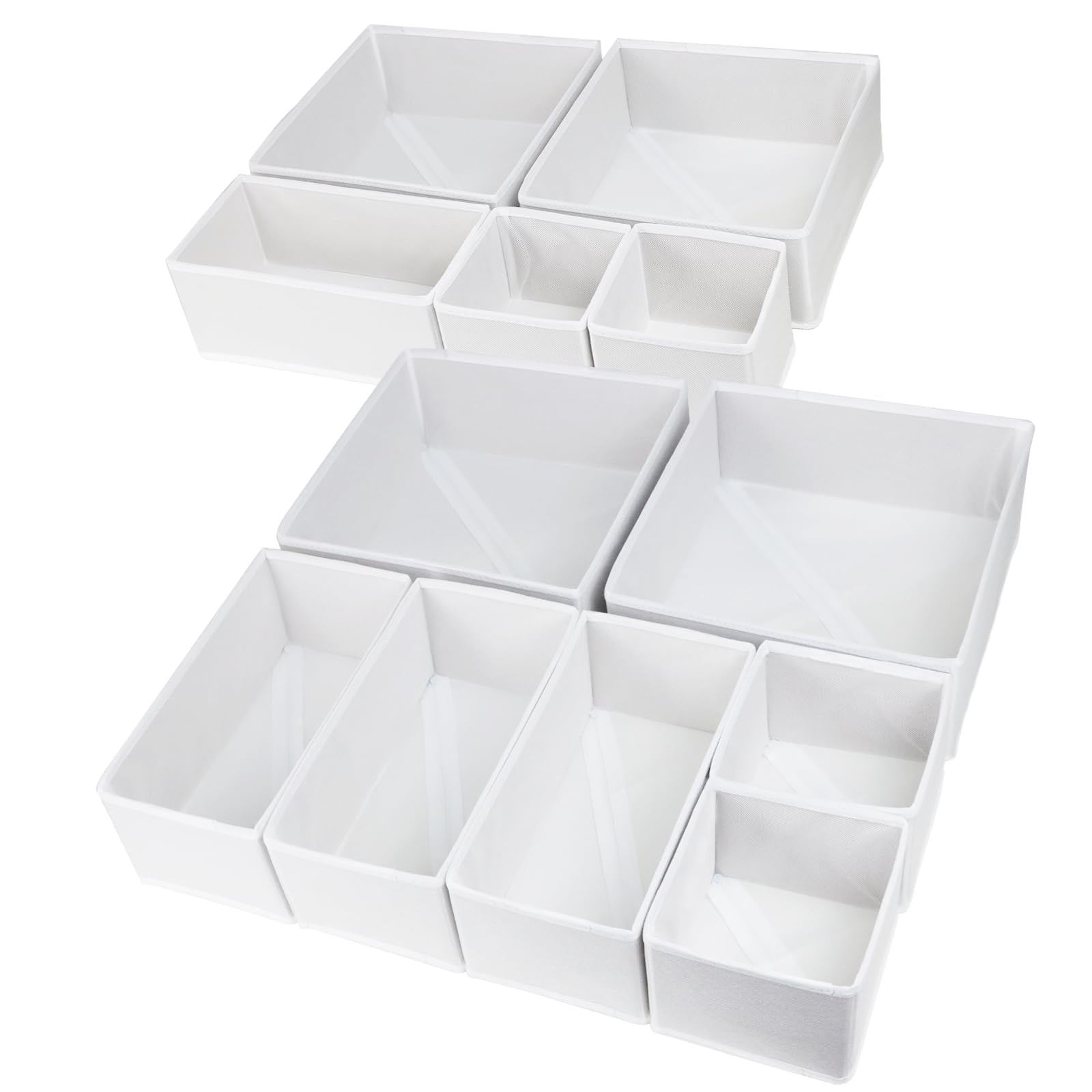 12 Pack Drawer Organizers for Clothing, Foldable Clothes Drawer Organizer for Underwear, Folded C... | Amazon (US)