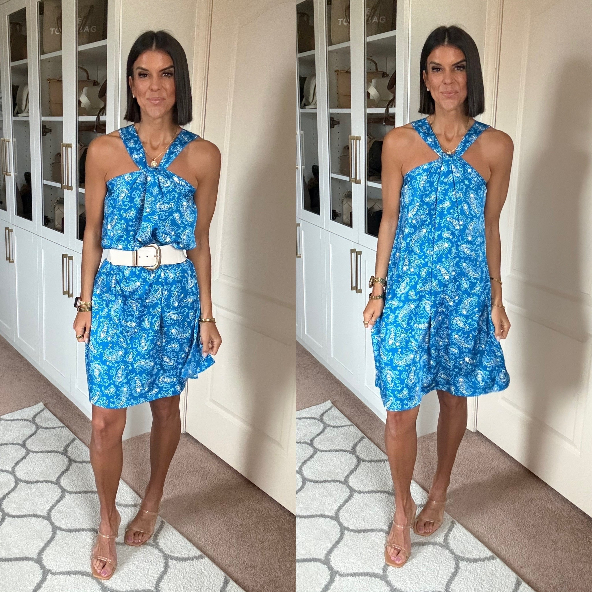 New summer dress and sandals! Perfect for warm days. Size small