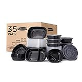 Rubbermaid TakeAlongs Food Storage Single Base, Set of 35 (70 Pieces Total) | Meal Prep Containers,  | Amazon (US)