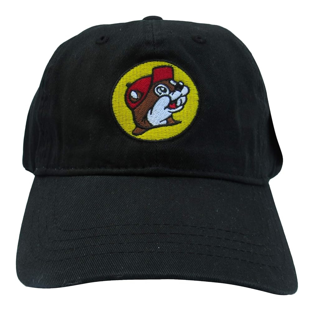 Buc-ees Black Adjustable Baseball Cap with Bucky The Beaver Logo Embroidered on Front, One Size F... | Amazon (US)