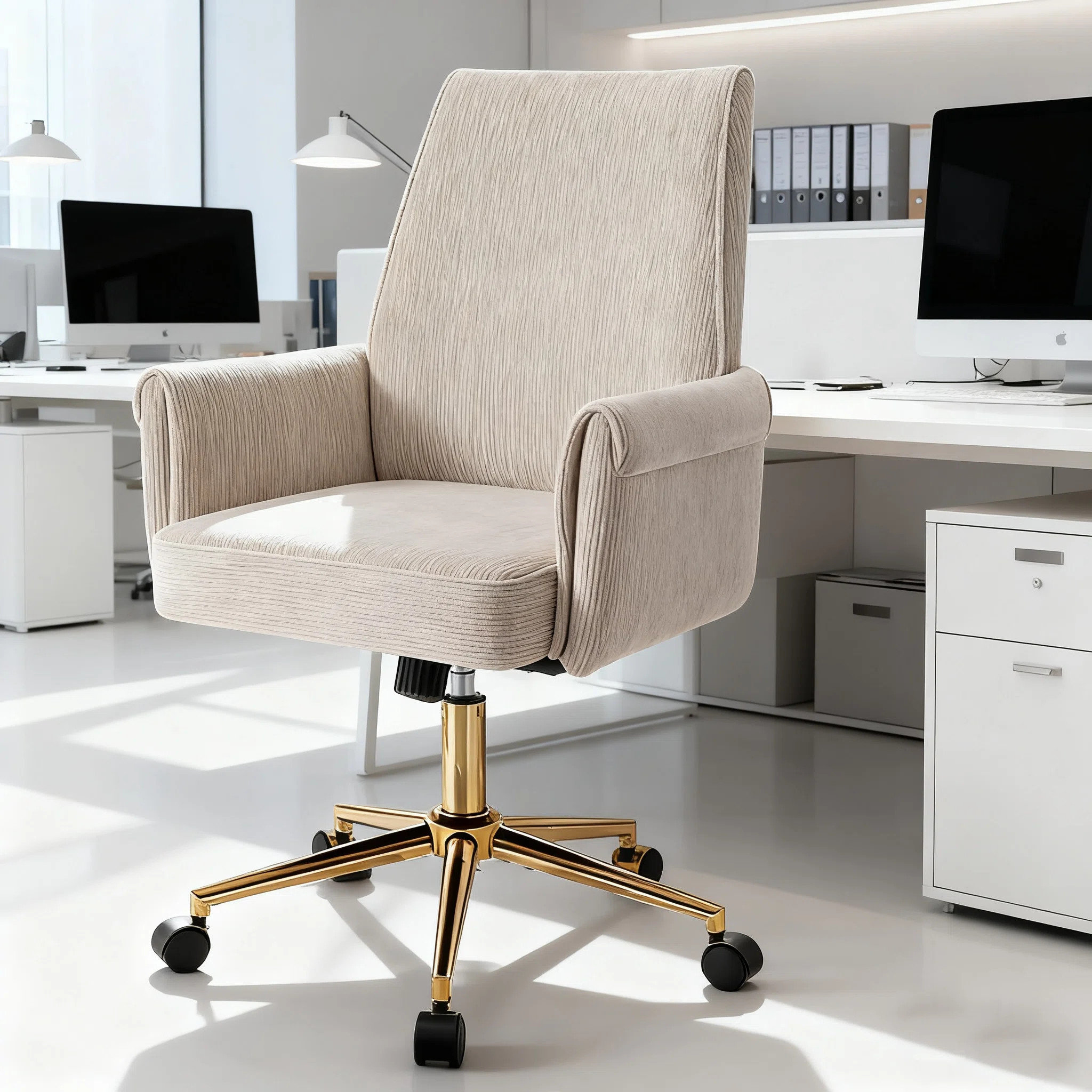 Modern Ergonomic Home Office Chair With Swivel Wheels and Adjustable Height | Wayfair North America