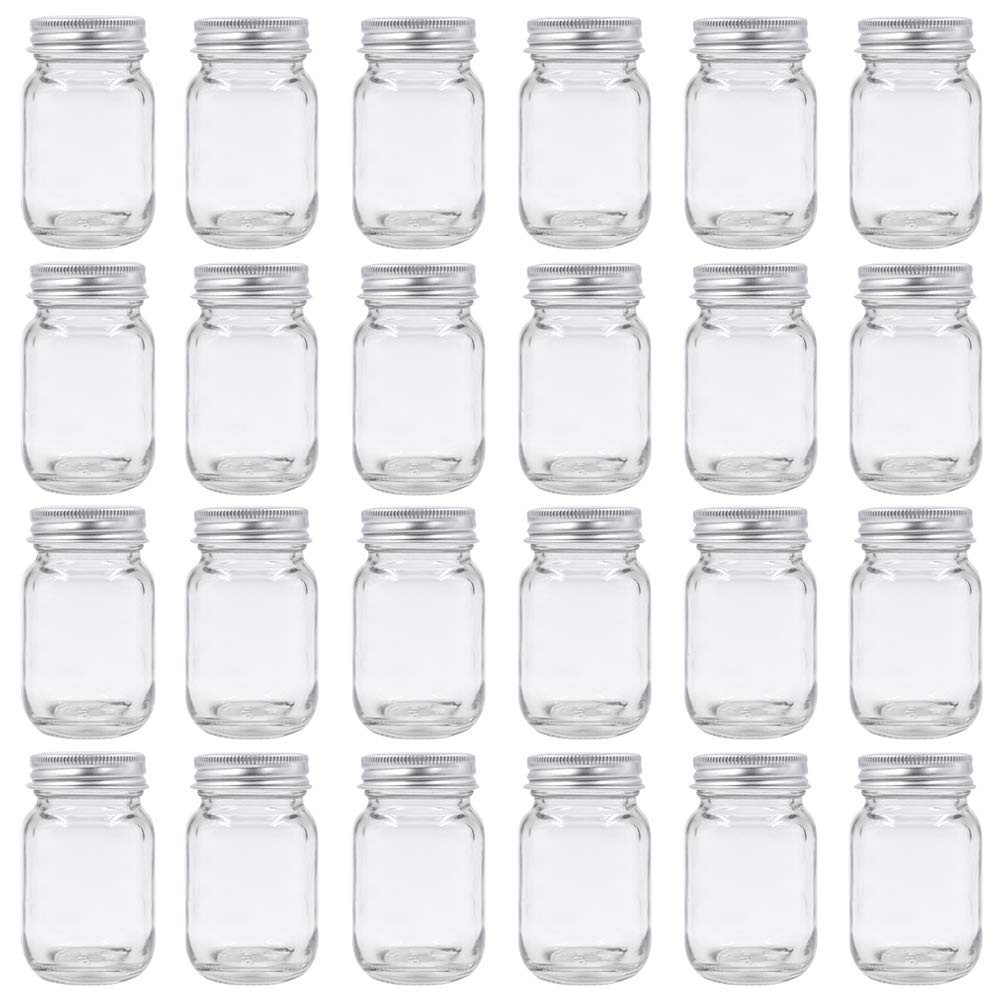 2oz Mason Jar with Silver Lid for Honey Jam Spice Pack of 24 Sets | Amazon (US)