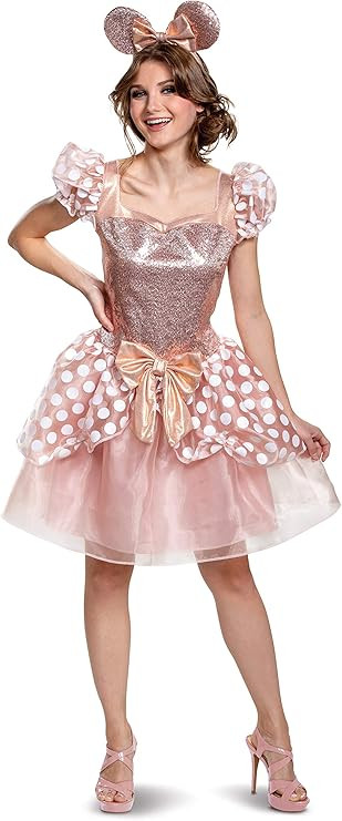 Disguise Women's Rose Gold Minnie Deluxe Adult Costume | Amazon (US)