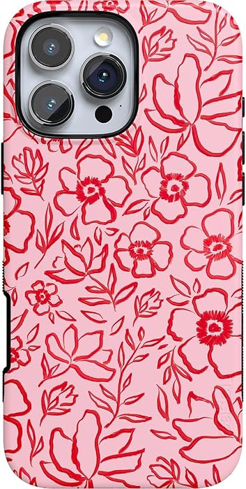 Casely iPhone 16 Pro Max Case | Blush Garden | Floral Doodle | Bold Protective Design | Compatibl... | Amazon (US)