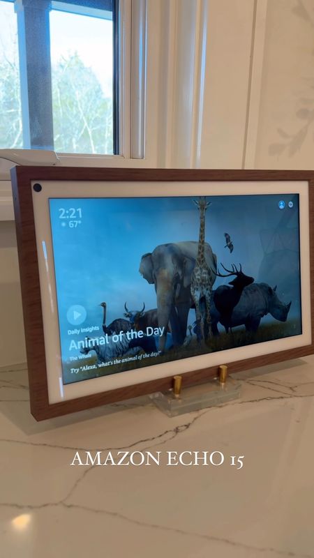 Amazon Echo 15 + camera connected (we use to monitor boys in the playroom). Added acrylic stand + frame to Echo. Can download all apps, enable Alexa, make video calls, watch TV/movies/shows // 

#LTKsalealert #LTKhome #LTKVideo