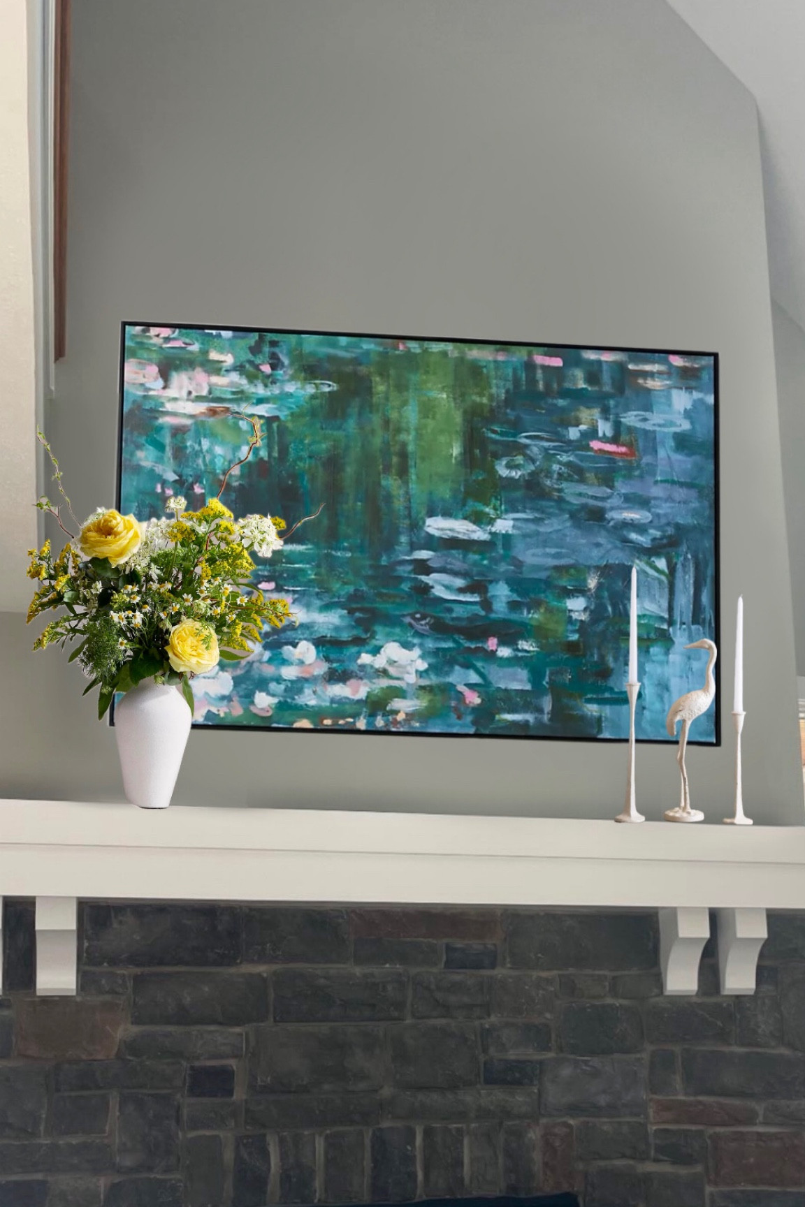 Colorful and sophisticated. Mantles can be decorated to meet anyone’s style

#LTKHome