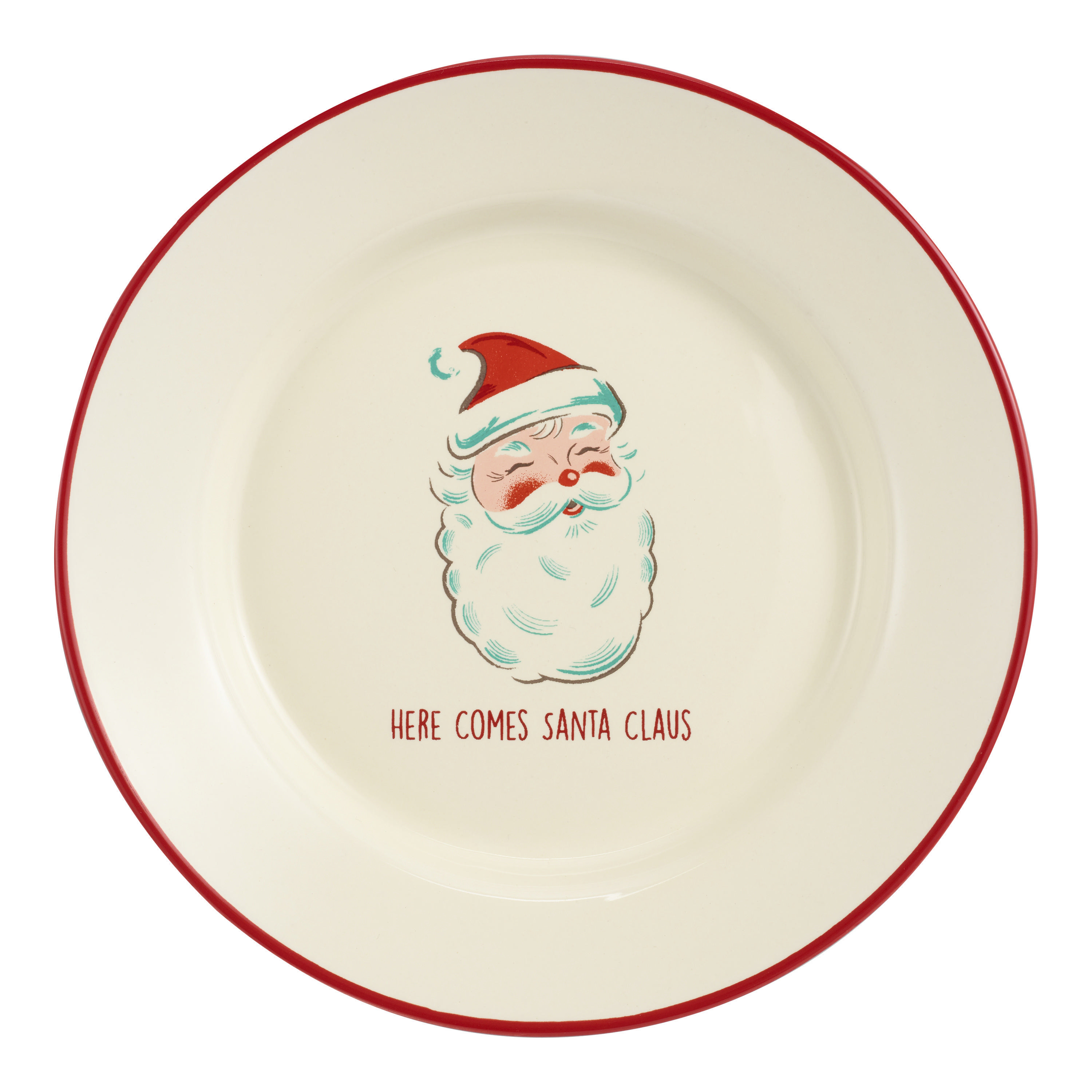 Retro Santa Plates Set of 4 | World Market
