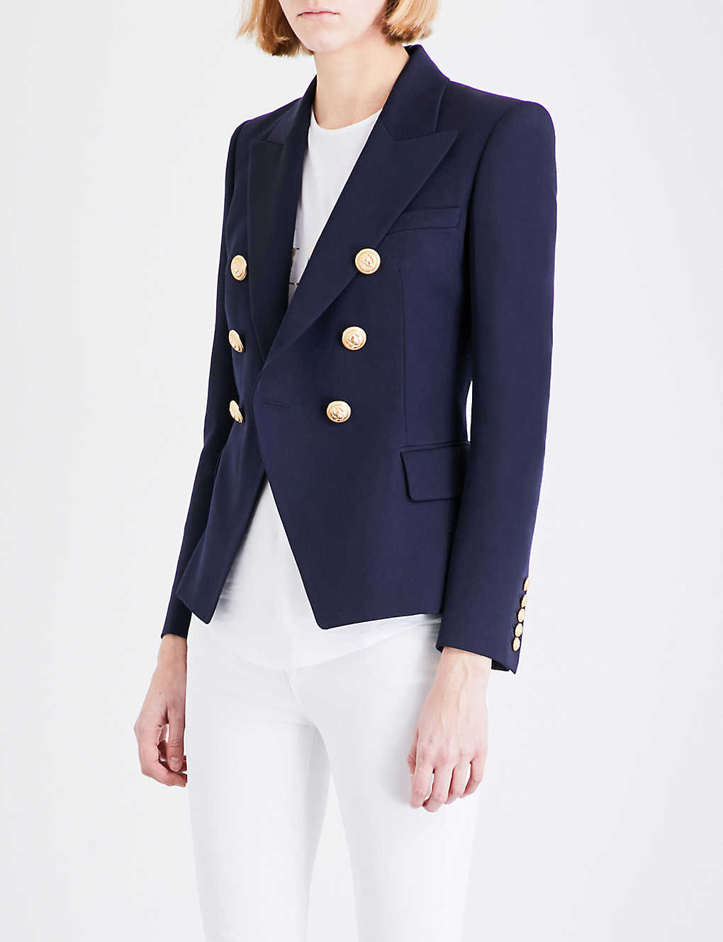 Double-breasted wool-twill blazer | Selfridges