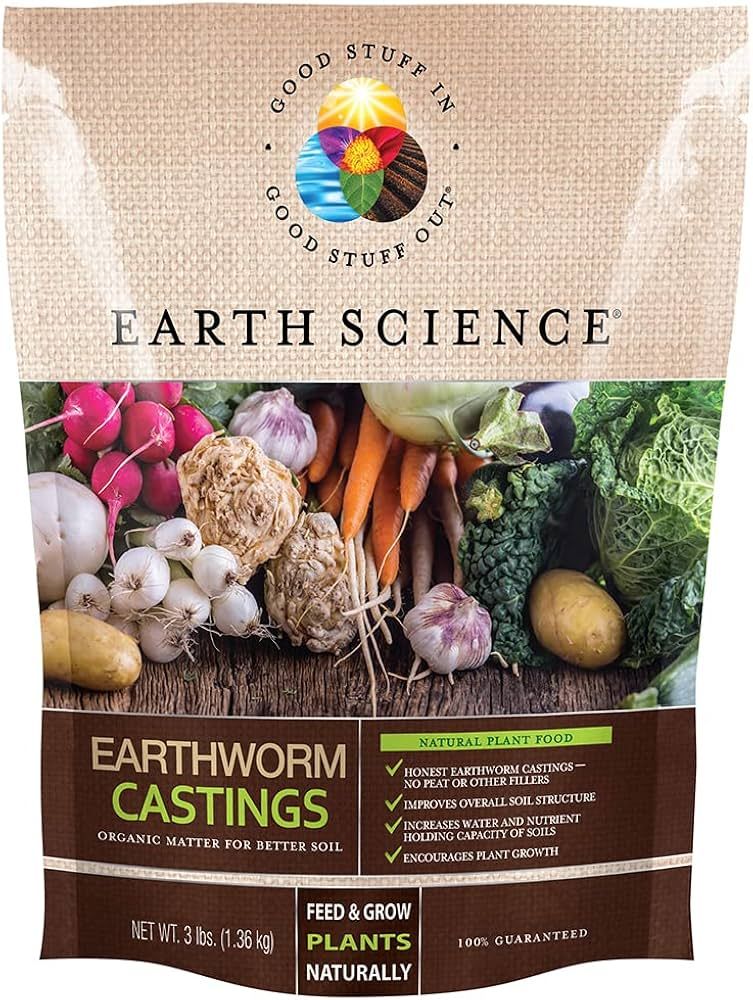 Earth Science – Earthworm Castings – Premium Plant Fertilizer for Indoor & Outdoor Plants –... | Amazon (US)