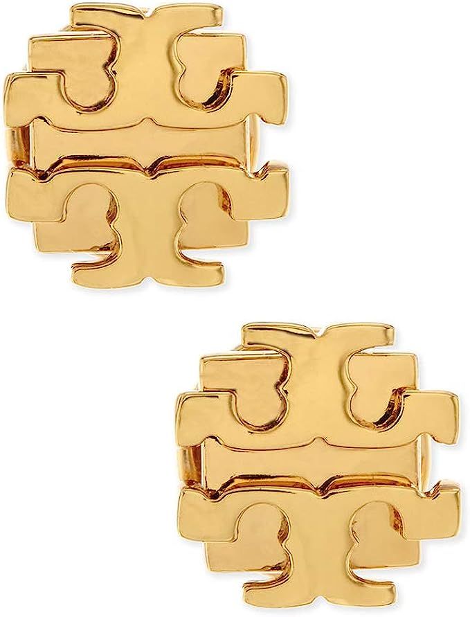 Tory Burch Small T Logo Stud Earrings (Gold) | Amazon (US)