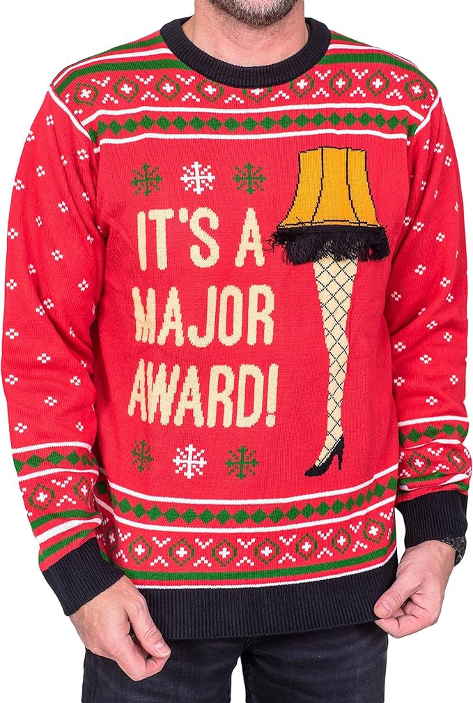 It's Major Award Leg Lamp Red Ugly Christmas Sweater | Amazon (US)