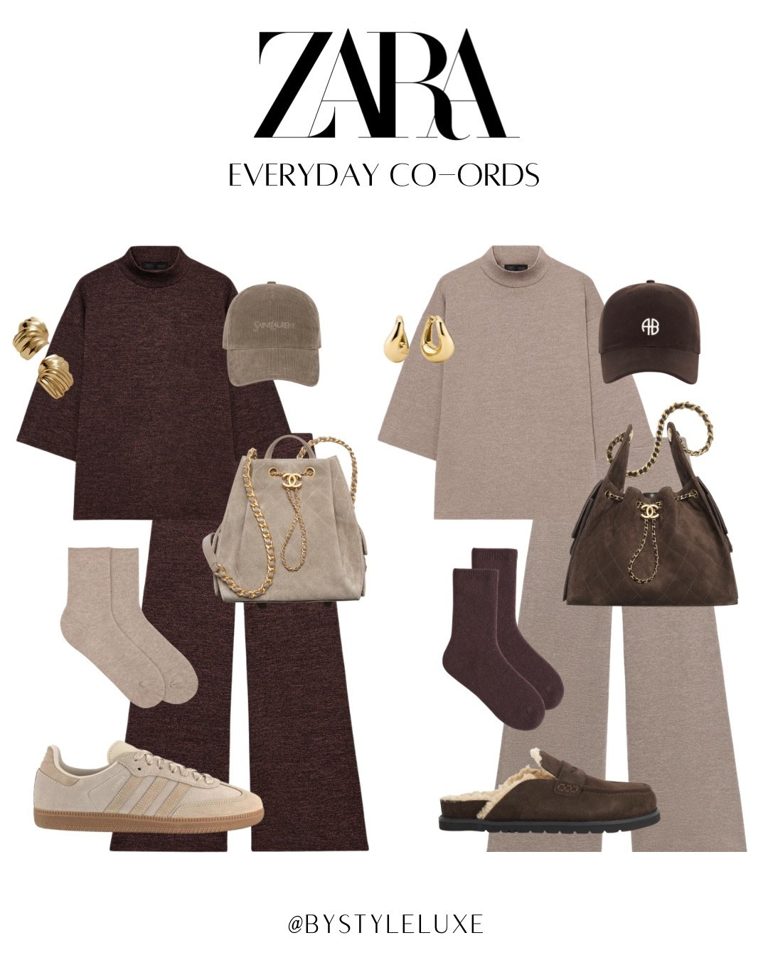 ZARA Everyday Co-ord - effortless and easy matching set in born and beige. Perfect for everyday, lounging at home, errand/school runs or cosy winter walks 

#coord #autumnoutfit #zara

#LTKautumn #LTKshoes #LTKstyletip