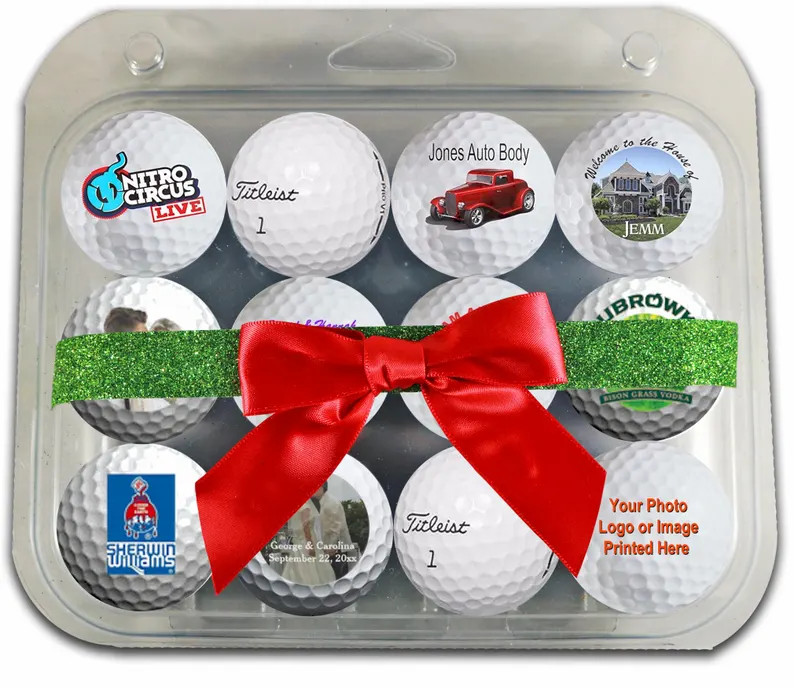 Personalized Titleist Pro V1 Certified Refinished Golf Balls Comes in Christmas Ribbon Packaging ... | Etsy (US)