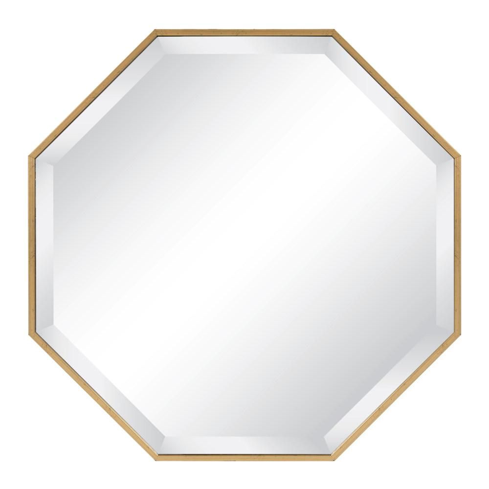 Kate and Laurel Rhodes Octagon Gold Mirror | The Home Depot