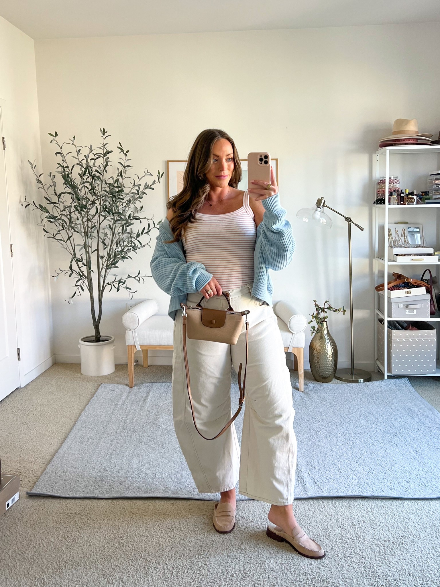 Some spring  favorites: easy tank, jeans and cardigan!

Medium in tops, size up in pants if curvy!

#LTKSeasonal #LTKShoeCrush #LTKMidsize
