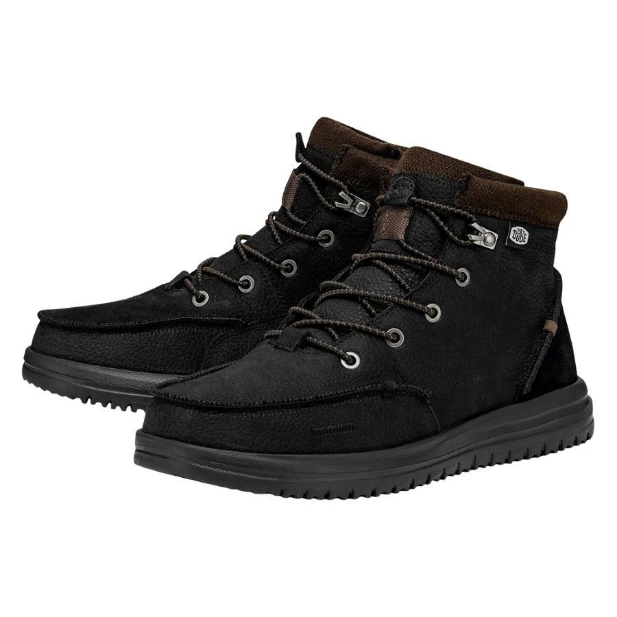 Bradley Leather Boot - Black | HEYDUDE