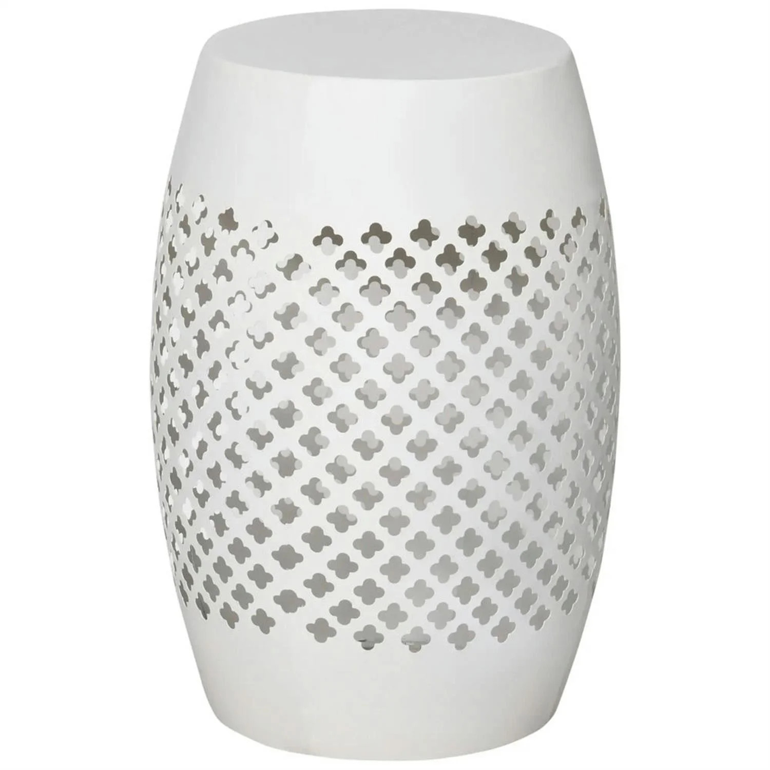 Demi Bonn 12" Steel Outdoor Round Side Table, Decorative Drum End Table, Indoor Outdoor Accent Ta... | Walmart (US)