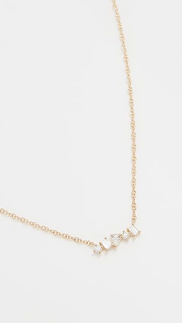 Multi Faceted Diamond Mini Bar Necklace | Shopbop