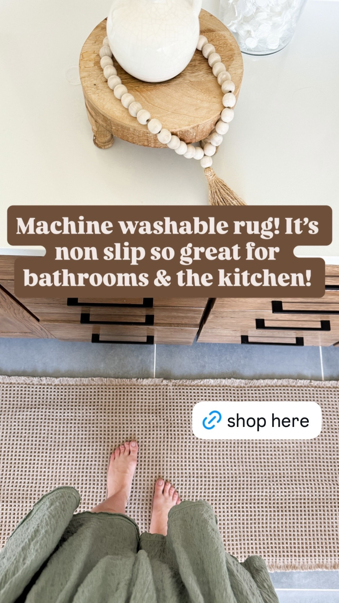 Machine washable rug! Non slip so great for bathrooms and the kitchen!

#LTKHome #LTKmomlife