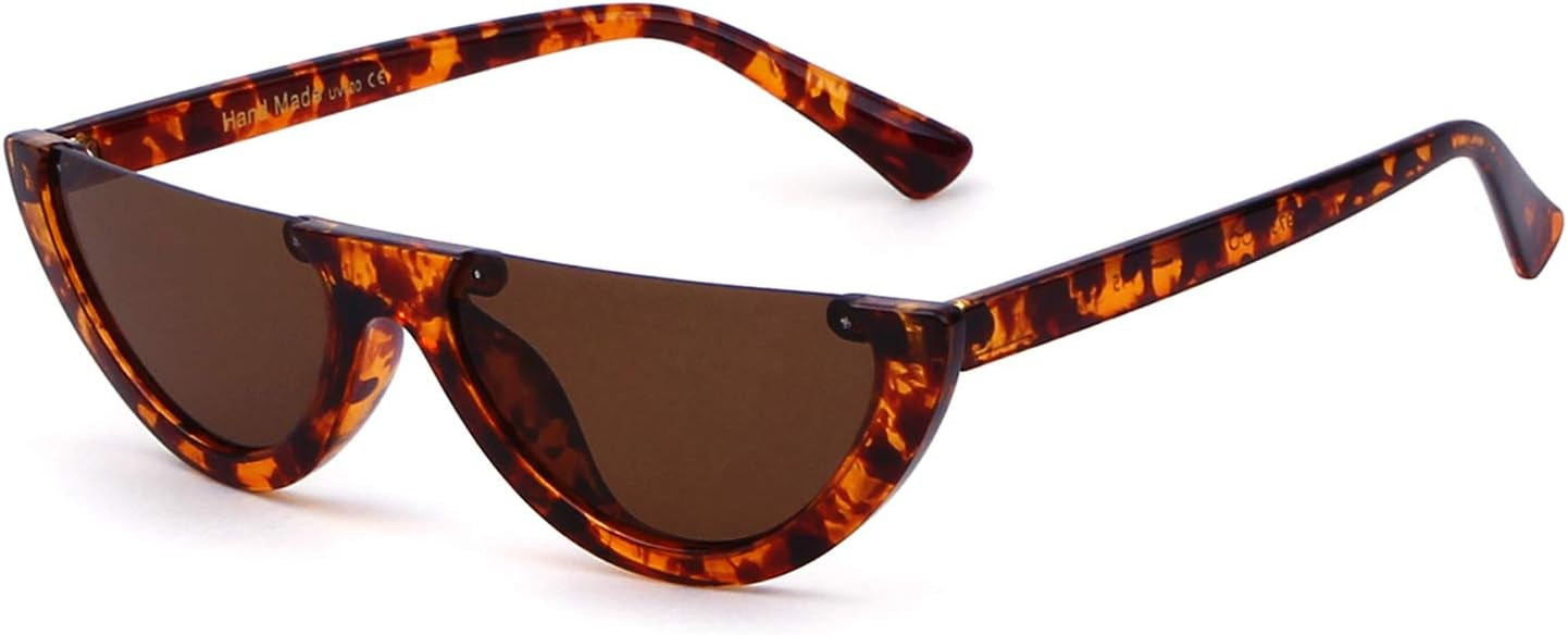 GIFIORE Retro Cat Eye Sunglasses for Women Vintage Half Round Frame Cateye Sun Glasses | Amazon (US)