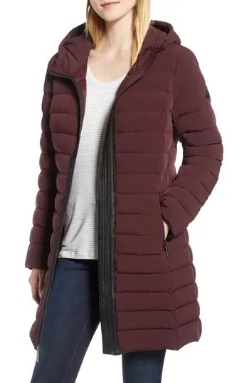 Petite Women's Michael Michael Kors Quilted Packable Coat, Size X-Small P - Purple | Nordstrom