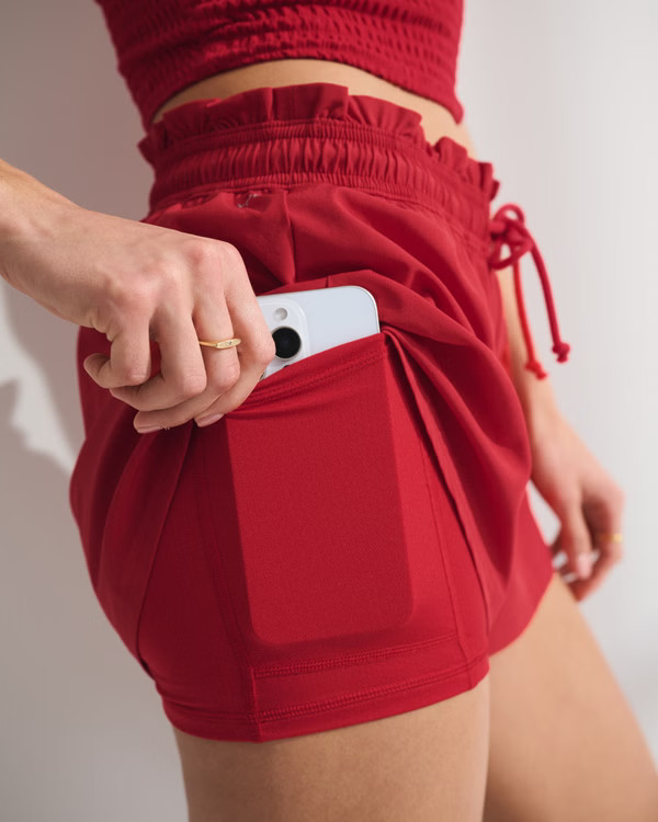 YPB motionTEK High Rise Lined Running Short | Abercrombie & Fitch (US)