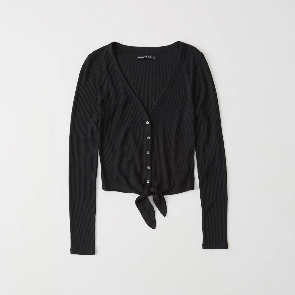 Button-Up Tie-Front Top | Abercrombie & Fitch US & UK
