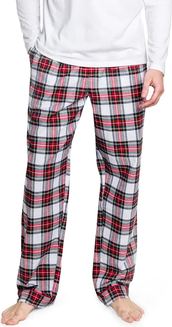 Petite Plume Balmoral Tartan Brushed Cotton Twill Pajama Pants | Nordstrom | Nordstrom
