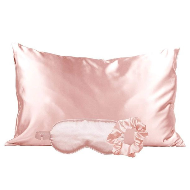 Kitsch Satin Sleep Set - Includes 1 Satin Pillowcase, 1 Satin Eye Mask, and 1 Satin Volume Scrunc... | Walmart (US)