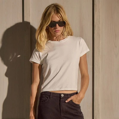 Cotton Jersey Shrunken Tee - White | James Perse (US)