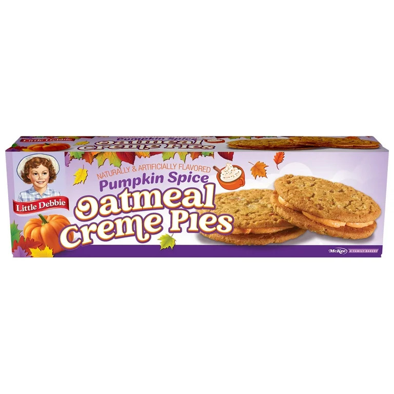 Snack Cakes, Little Debbie Family Pack Pumpkin Spice Oatmeal Creme Pies | Walmart (US)