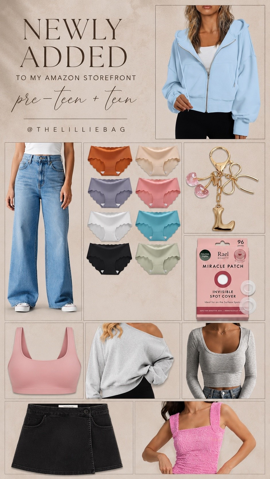 Newly Added to My Amazon Storefront – Pre-Teen + Teen

Shopping for tweens and teens just got easier! 💕 I rounded up some of my favorite Amazon finds—from trending denim and everyday basics to comfy hoodies, seamless essentials, cute accessories, and must-have beauty finds. Everything is linked in my Amazon storefront!

Amazon teen finds, pre-teen fashion, tween outfits, Amazon basics, wide leg jeans, seamless underwear, teen clothing, hoodie, Amazon beauty finds, back to school outfits, teen wardrobe, Amazon storefront

#LTKKids