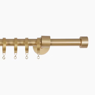 TWOPAGE Lucas Adjustable Gold Curtain Rod for 32-120 Windows, Heavy-duty carbon steel curtain rod with curtain rings | Target