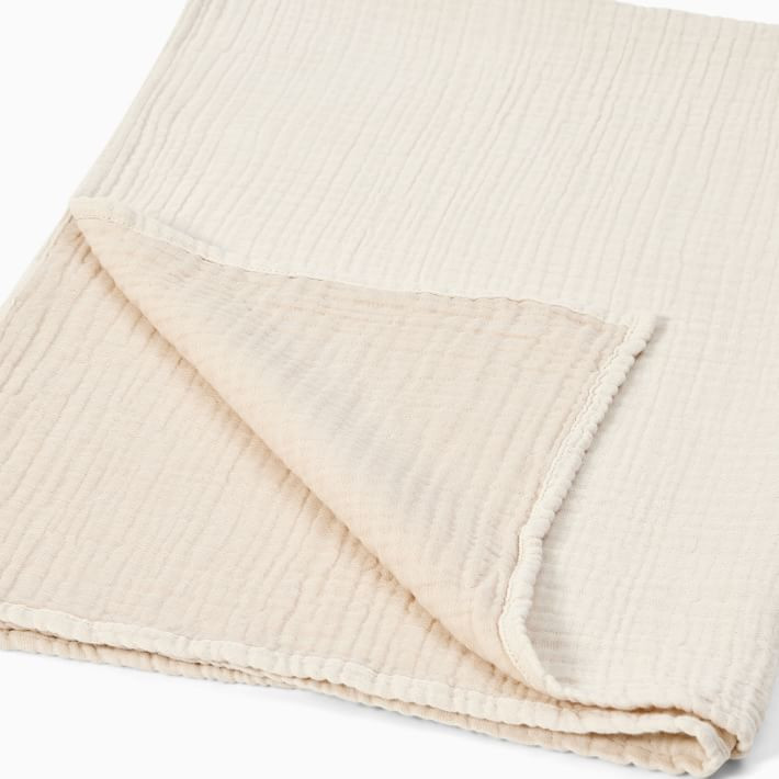 Organic Reversible Gauze Baby Blanket | West Elm | West Elm (US)