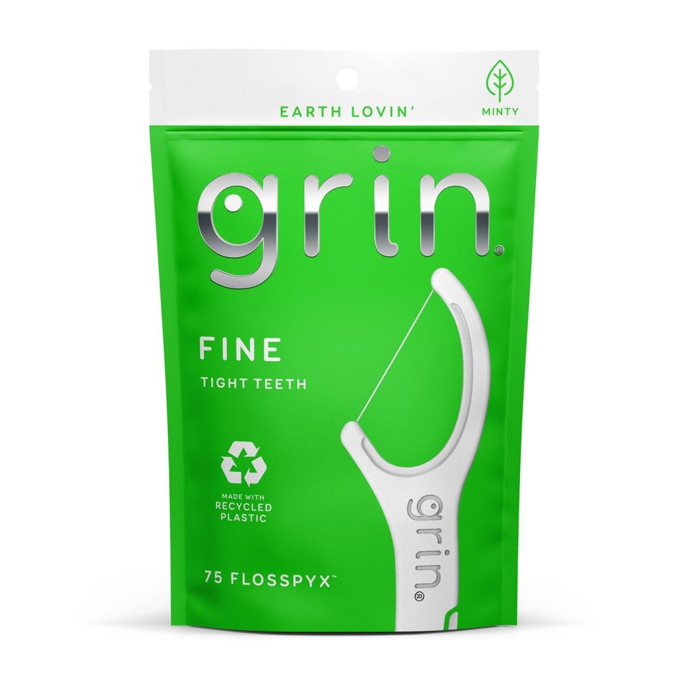 Grin Oral Care Fine Flosspyx - Minty - 75ct | Target
