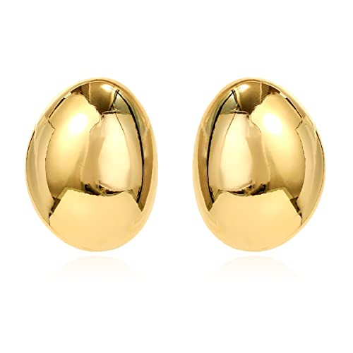 KELMALL 18K Gold Hoop Earrings for Women, Hypoallergenic Chunky Teardrop Round Non Tarnish Drop Statement Earrings for Sensitive Ears | Amazon (US)