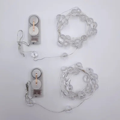 Kenner Battery Operated Mini String Lights with Crystal Balls - 2 Count | Wayfair North America