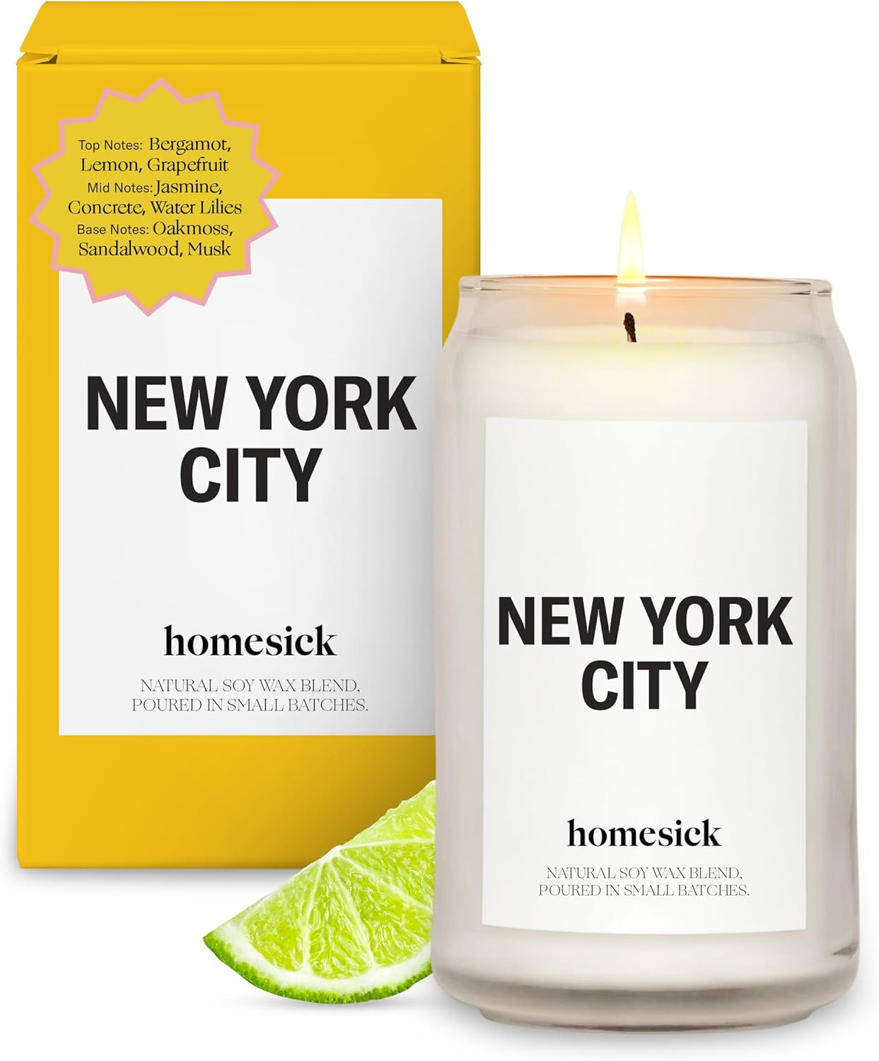 Homesick Scented Candles for Home (New York City) - 13.75 oz Long-Lasting Soy Wax Jar Candle for ... | Amazon (US)